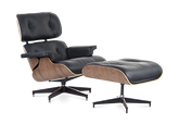 Ikonisches Design Charles Eames Lounge Chair & Ottoman – Walnussholz Schwarz
